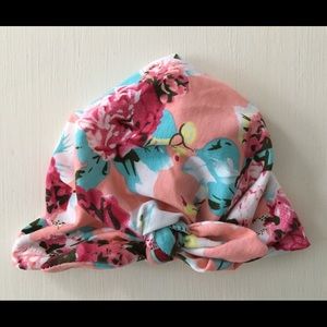 Super Soft Baby Tied Scarf Hat - Floral